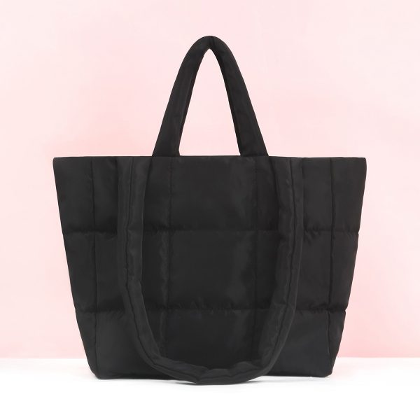 Tote bag for women, large capacity armpit bag, nine grid pattern