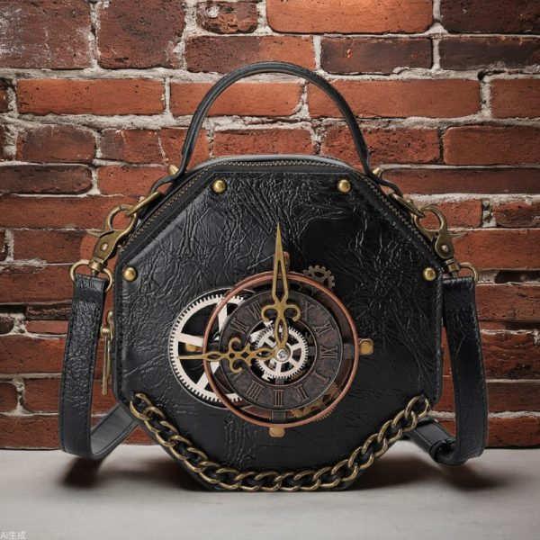Punk industrial retro style women's shoulder crossbody bag - Image 4