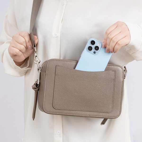 Small square bag, double zipper, niche women's bag